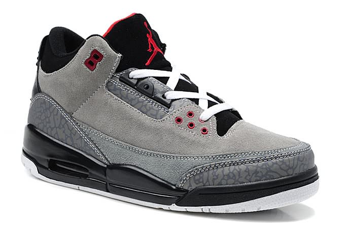 New Arrival Air Jordan 3 (III) Suede Grey Black Cement